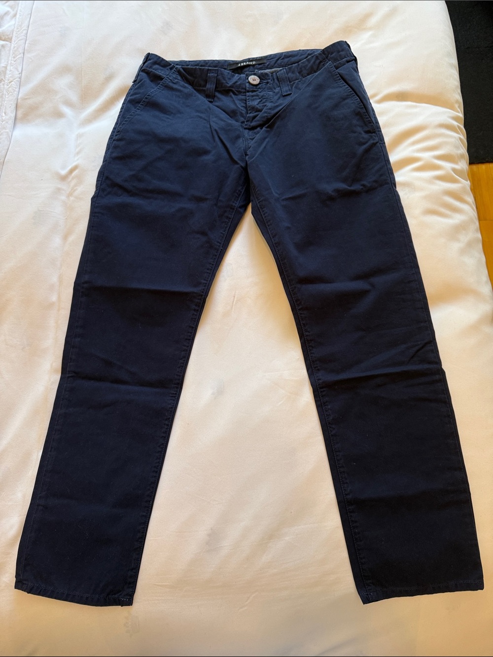 J Brand Midnight Navy Button-Front Pants